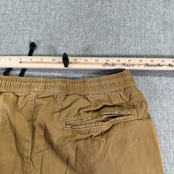 American Eagle Jogger Pants Mens Large Brown Pockets Elastic Waist - Picture 5 of 7